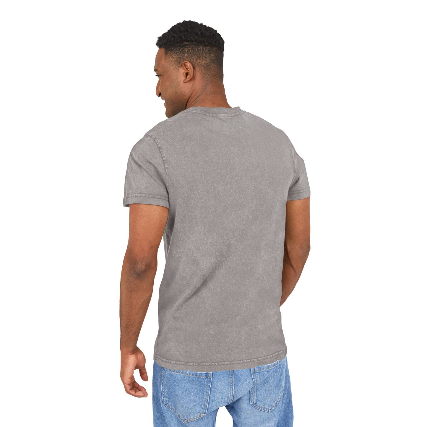 Graphic Tee - Acid Washed Elevo Essentials T-Shirt- gray