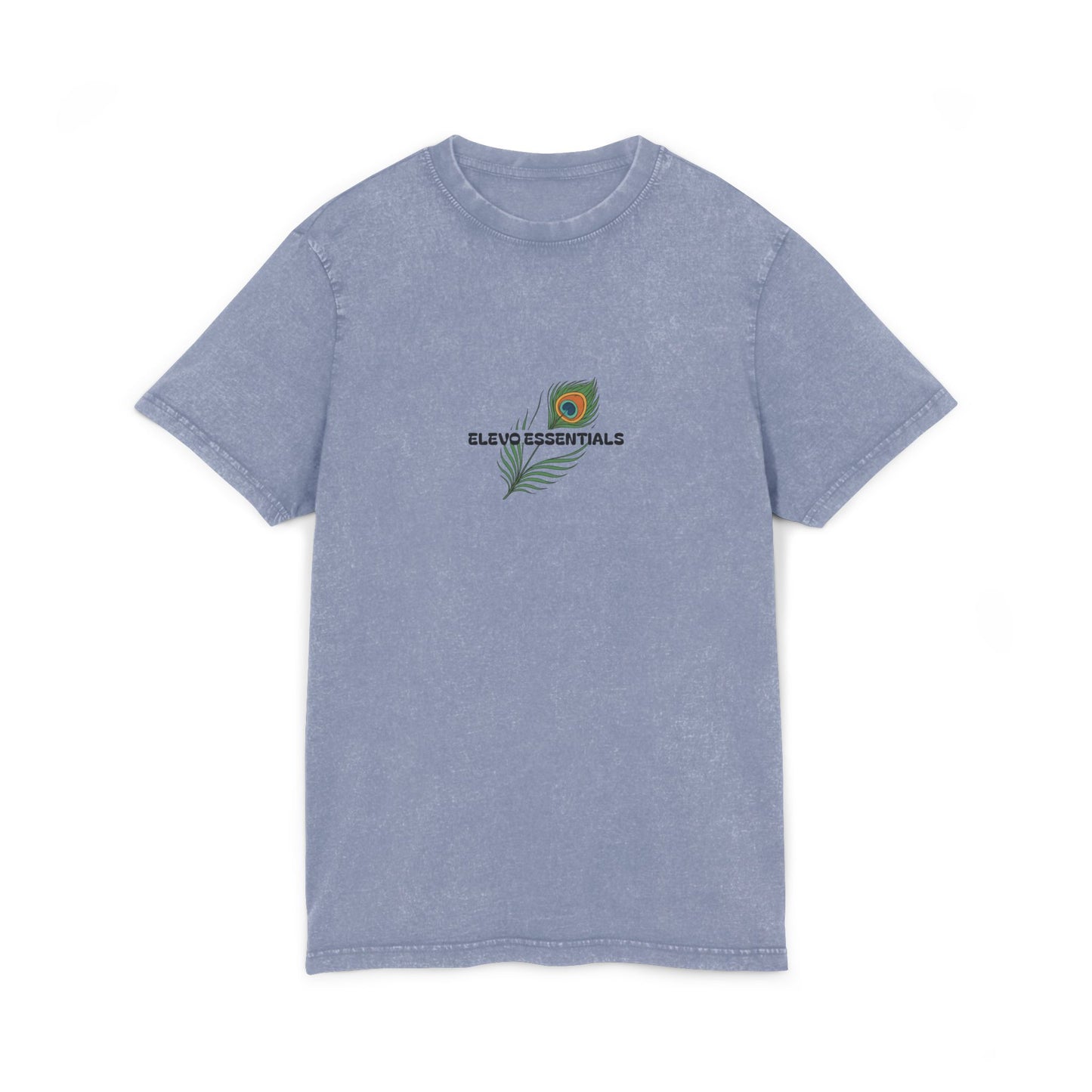 Graphic Tee - Acid Washed Elevo Essentials T-Shirt- vintage blue