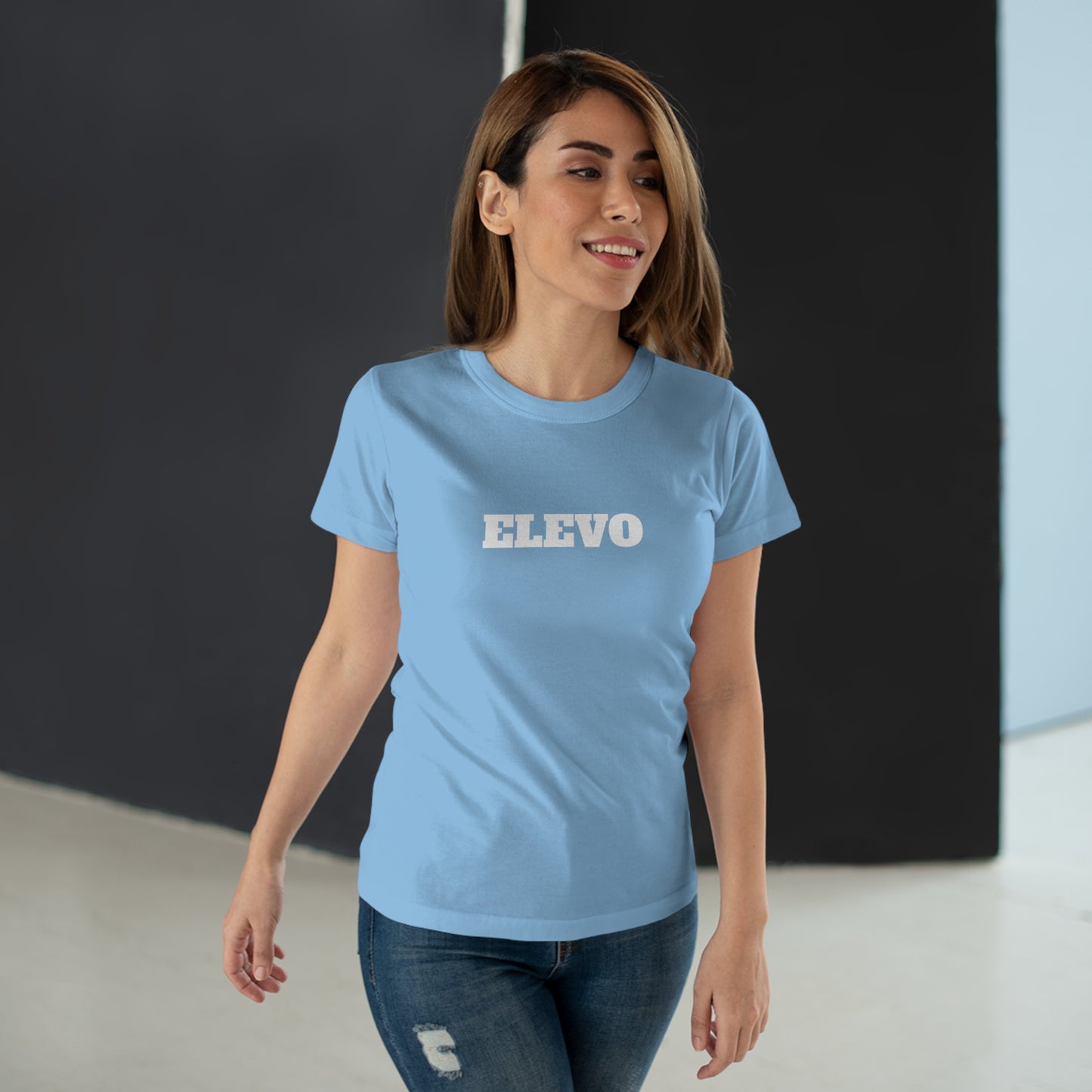 Sky Blue Women's T-shirt - Elevo Essentials Elegant Stylish Premium