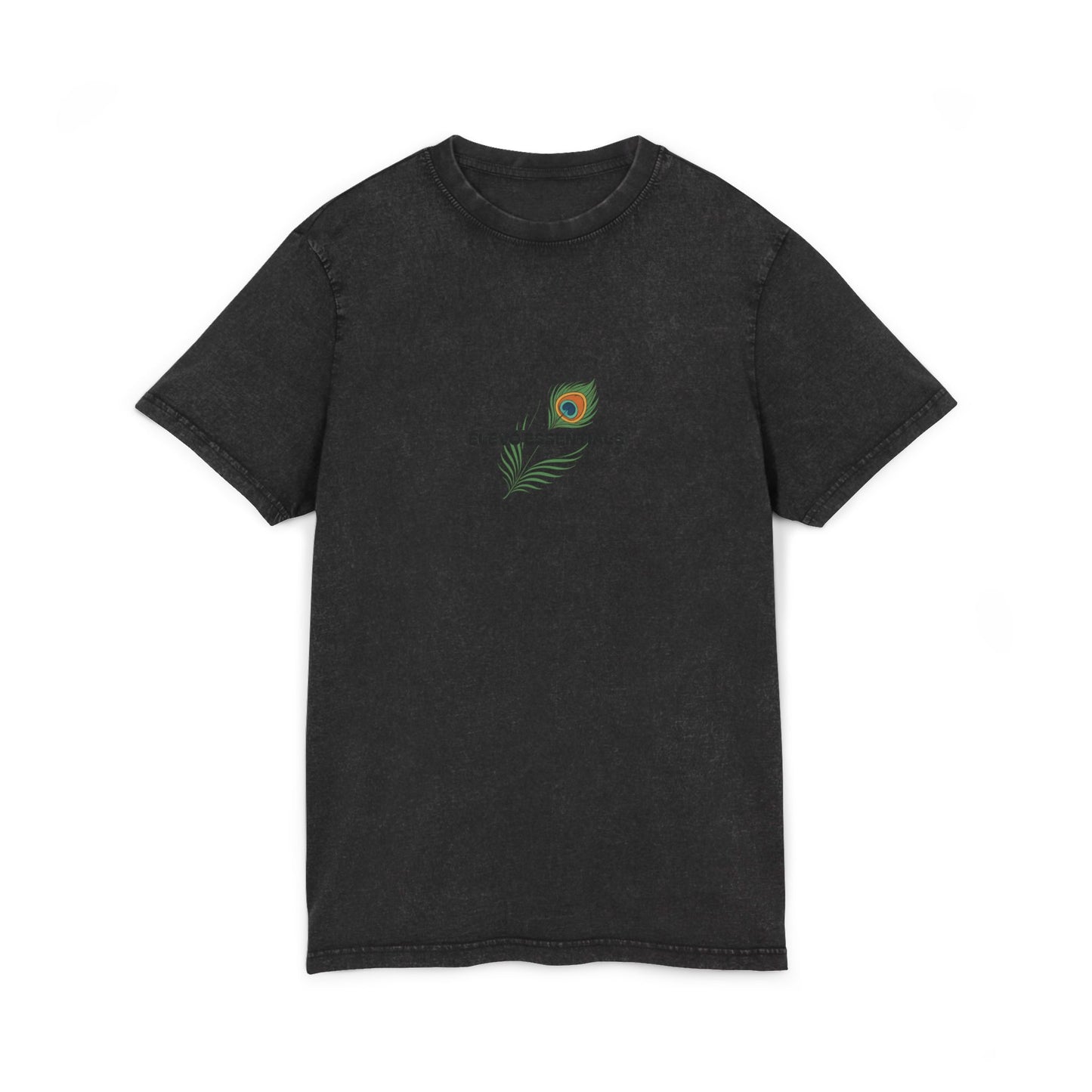 Graphic Tee - Acid Washed Elevo Essentials T-Shirt- black