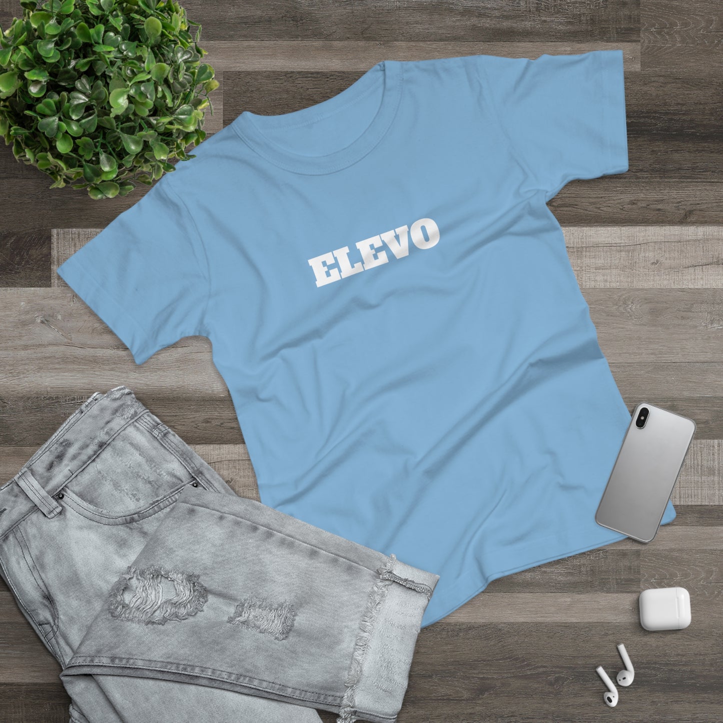 Sky Blue Women's T-shirt - Elevo Essentials Elegant Stylish Premium